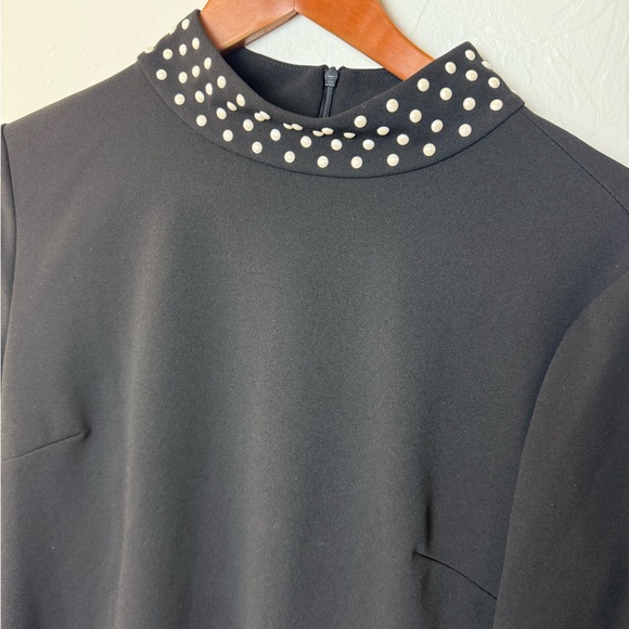 Karl Lagerfeld Women’s Mock Neck Bell Sleeve Sheath Dress - Picture 3 of 7